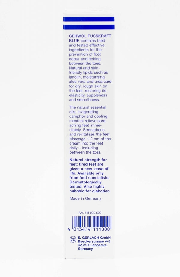 Gehwol Fusskraft Blue - Intensive Moisturising Cream for Dry, Rough and Tired Feet
