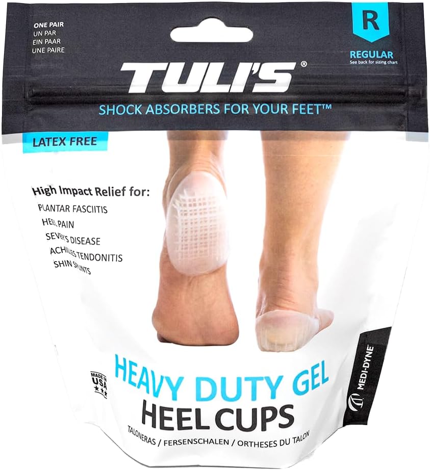 TULI'S® Heavy Duty Gel Heel Cups for high impact activities