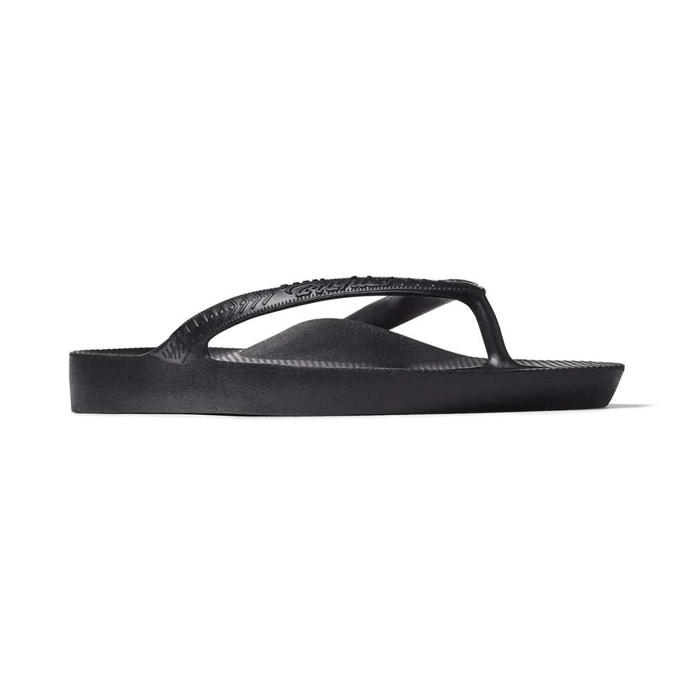 Archies Arch Support Thongs / Black - CLEARANCE SALE