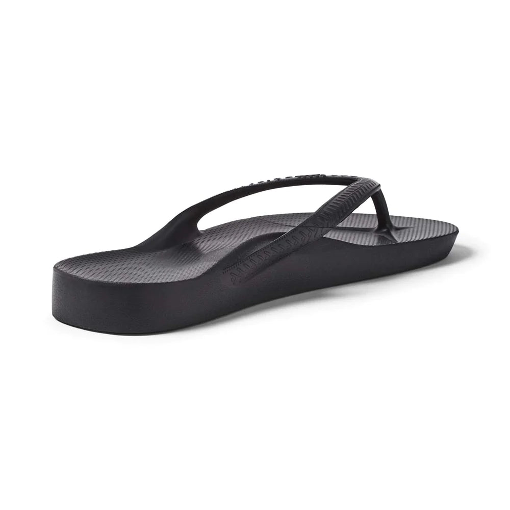 Archies Arch Support Thongs / Black - CLEARANCE SALE