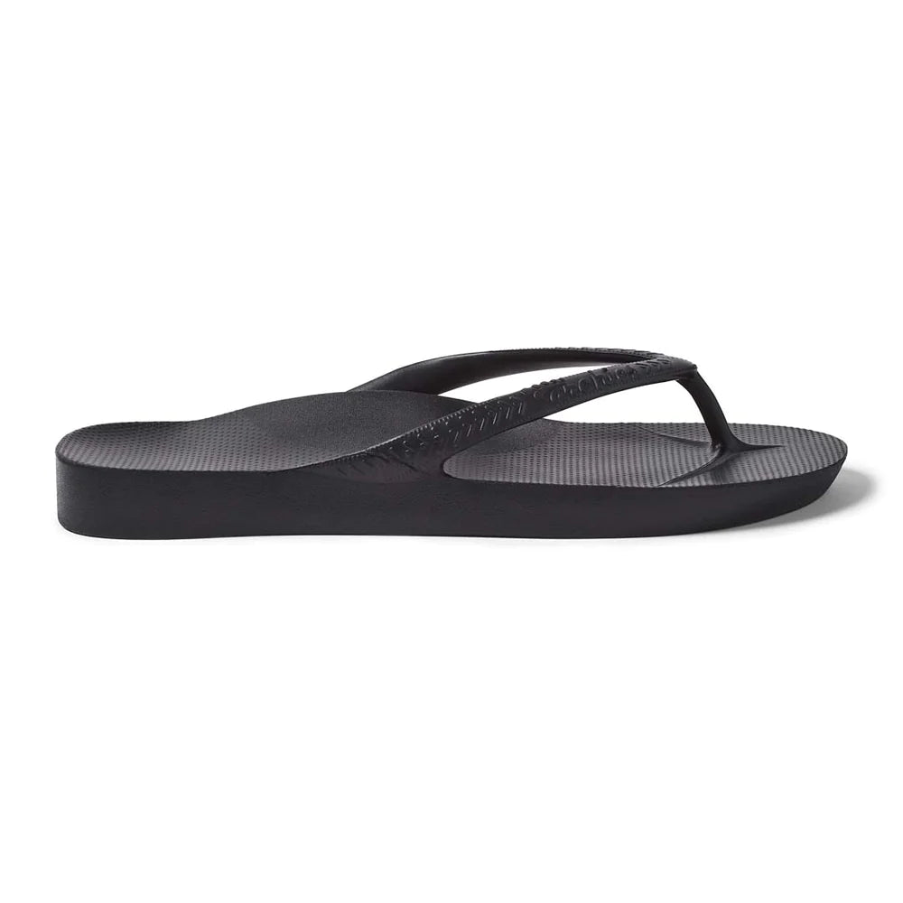 Archies Arch Support Thongs / Black - CLEARANCE SALE