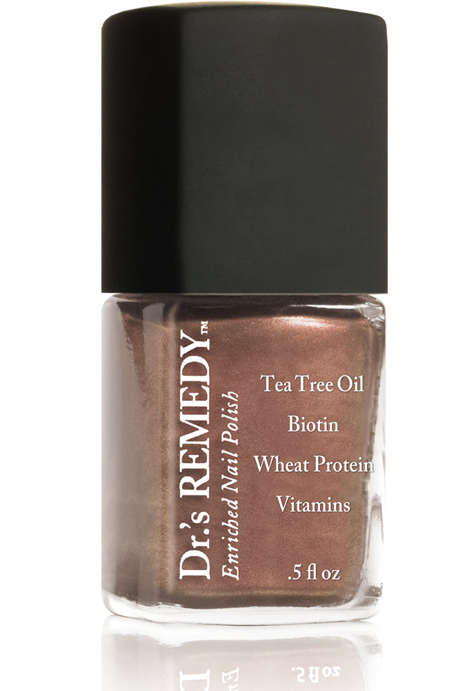 Dr.'s REMEDY Enriched Nail Polish - BOLD Bronze (shimmer) 15ml for healthy nails