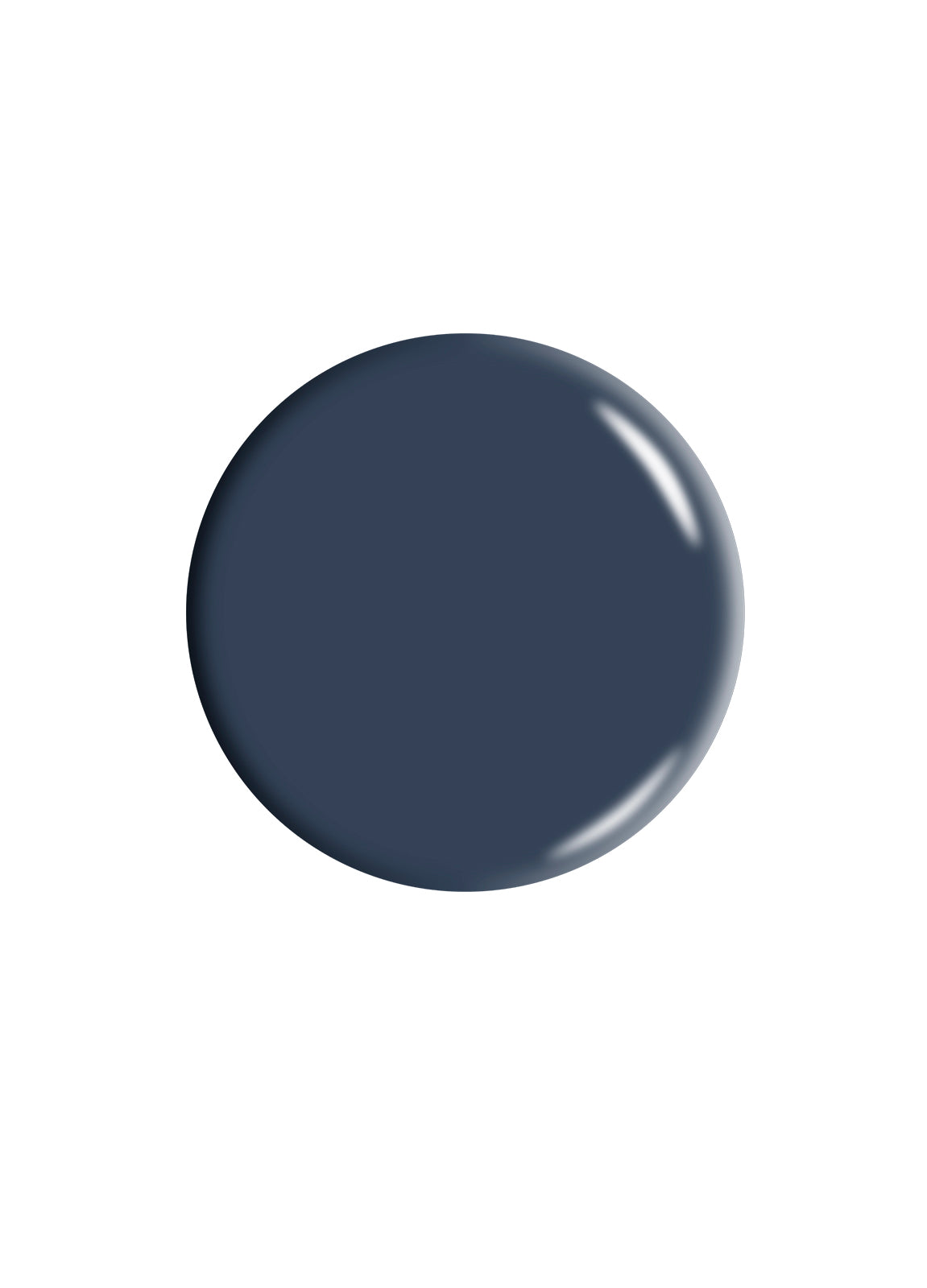 Dr.'s Remedy Enriched Nail Polish in DEVOTED Denim drip, showcasing its creamy indigo hue with grey undertones enriched with Tea Tree Oil, Biotin, and Wheat Protein for healthy nails