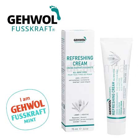 Gehwol Fusskraft Refreshing Cream (formerly Mint) - Cooling Foot Balm for Tired, Hot Feet