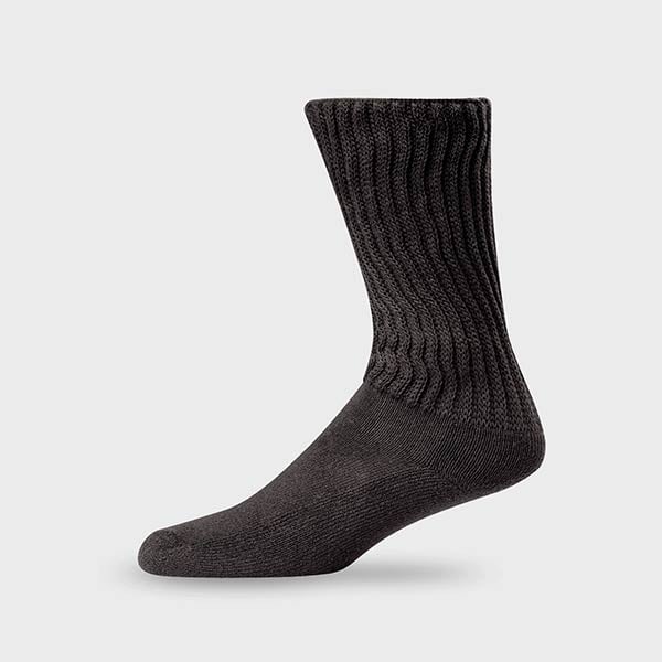 Lightfeet Diabetic Crew Socks / Black