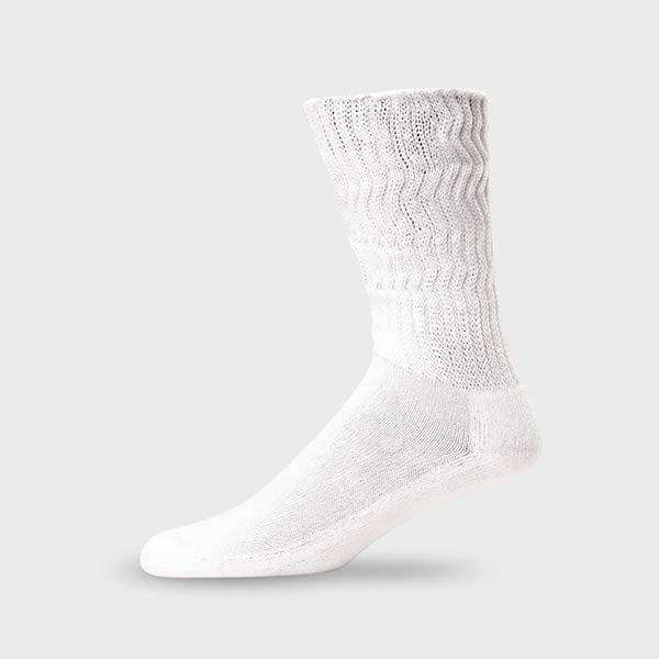 Lightfeet Diabetic Crew Socks / White
