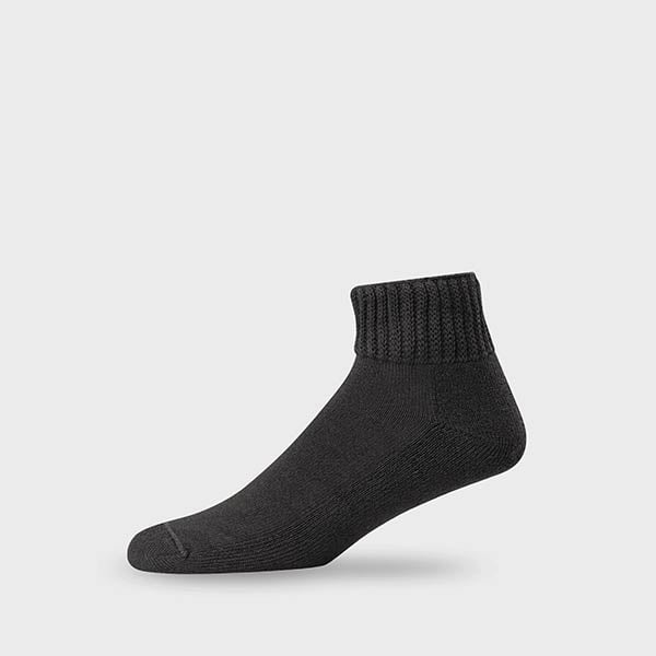 Lightfeet Diabetic Mini Crew Socks / Black
