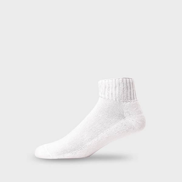 Lightfeet Diabetic Mini Crew Socks / White