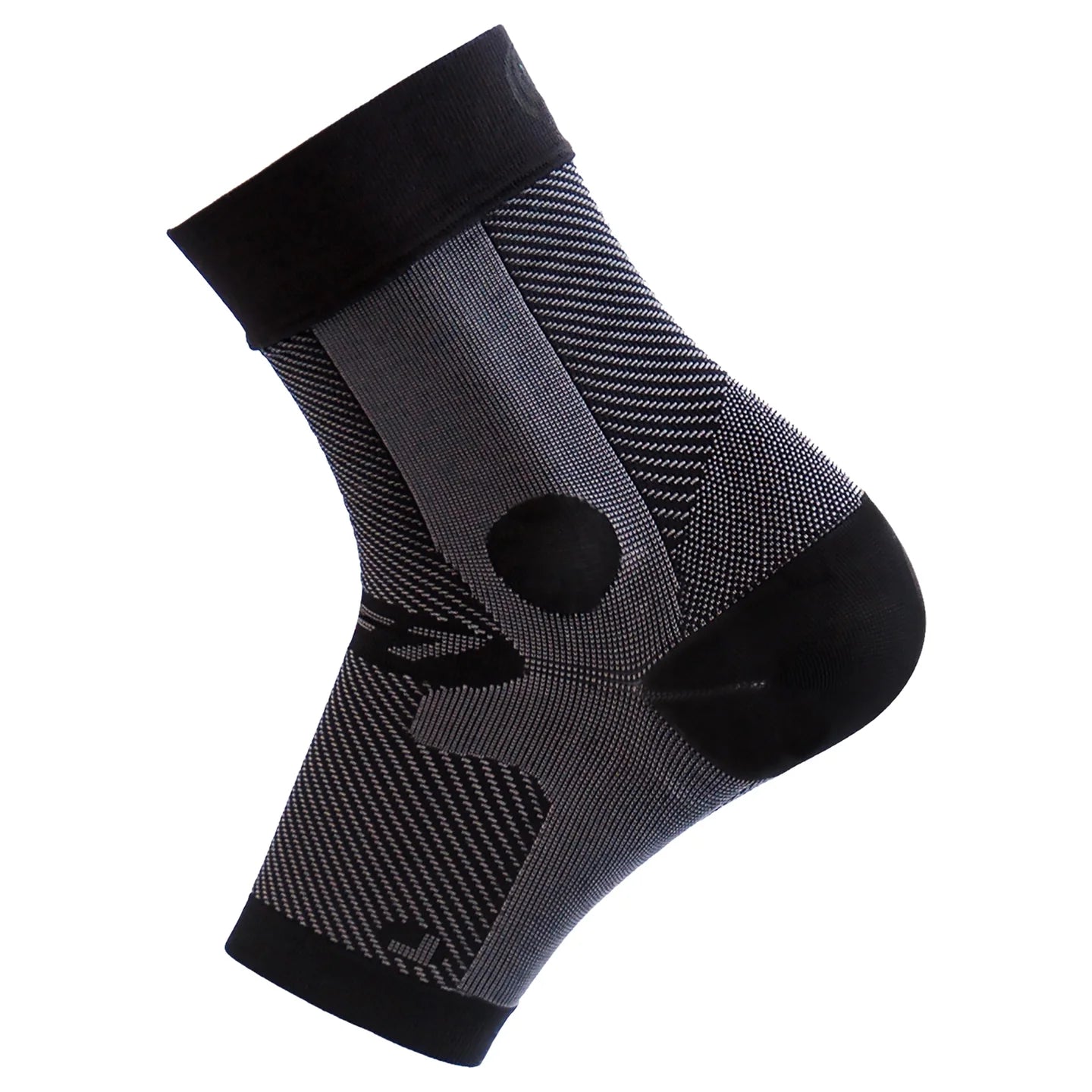 OS1st AF7 Ankle Bracing Sleeve in black providing targeted compression and support to relieve ankle pain and instability, designed to improve mobility and enhance performance.