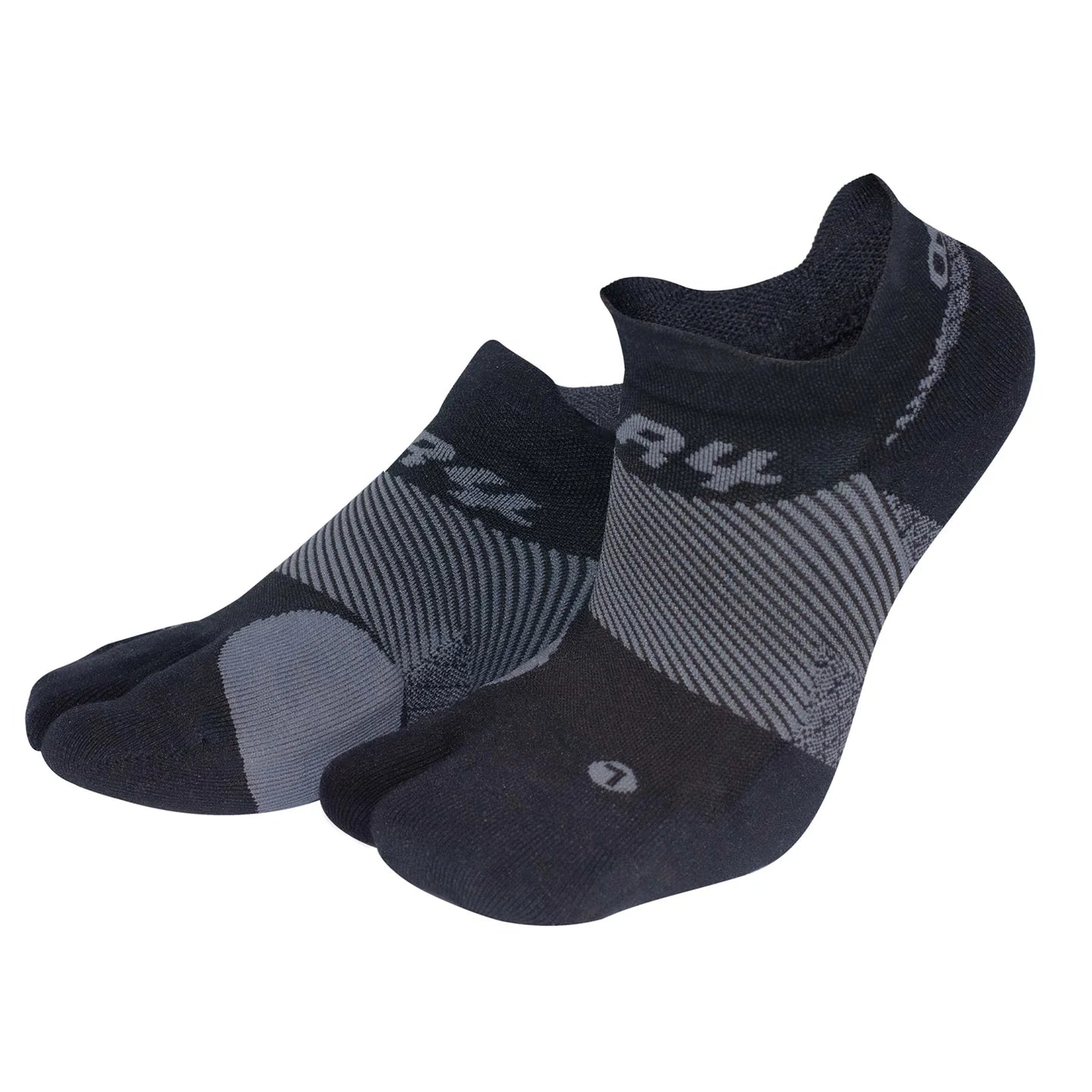 OS1st BR4 Bunion Relief Socks in black, designed with targeted compression to alleviate bunion pain and provide comfort and support for improved mobility.