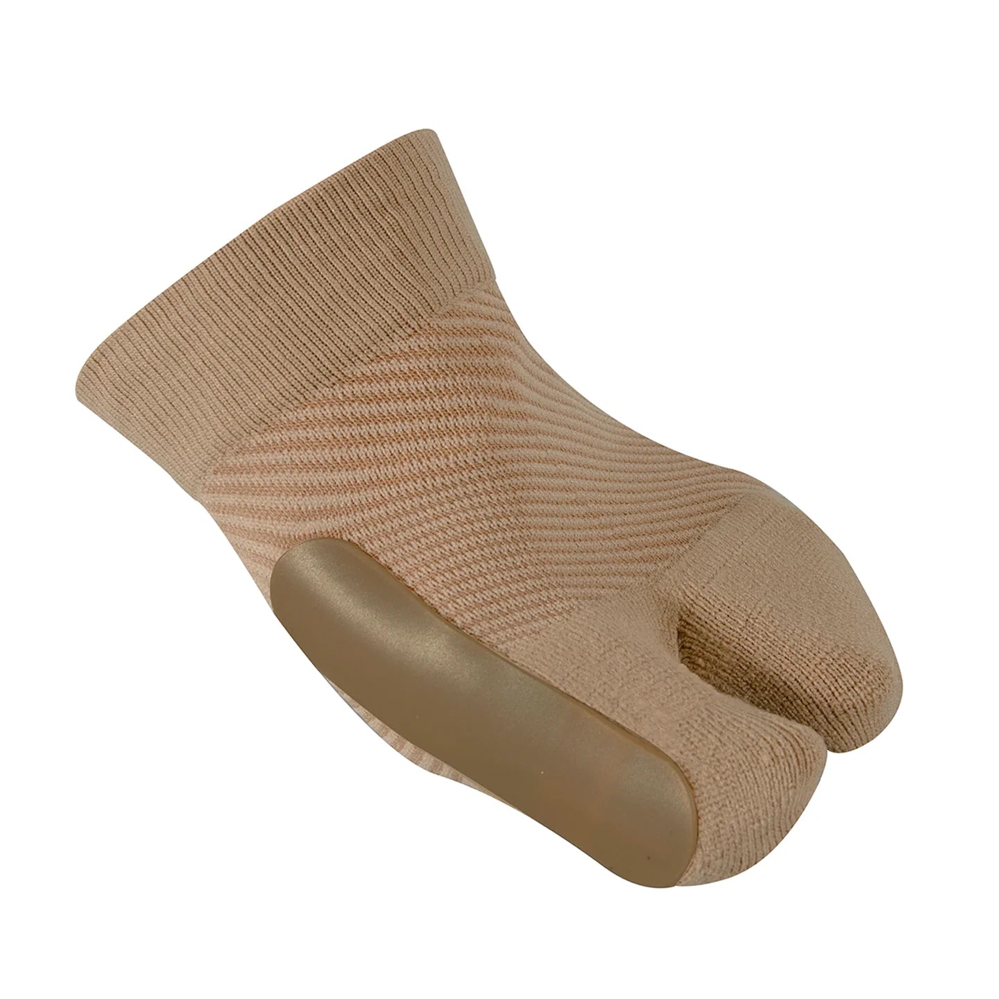 OS1st HV3 Bunion Bracing Sleeve in tan providing targeted compression and support for bunion pain relief, designed to improve foot alignment and mobility.