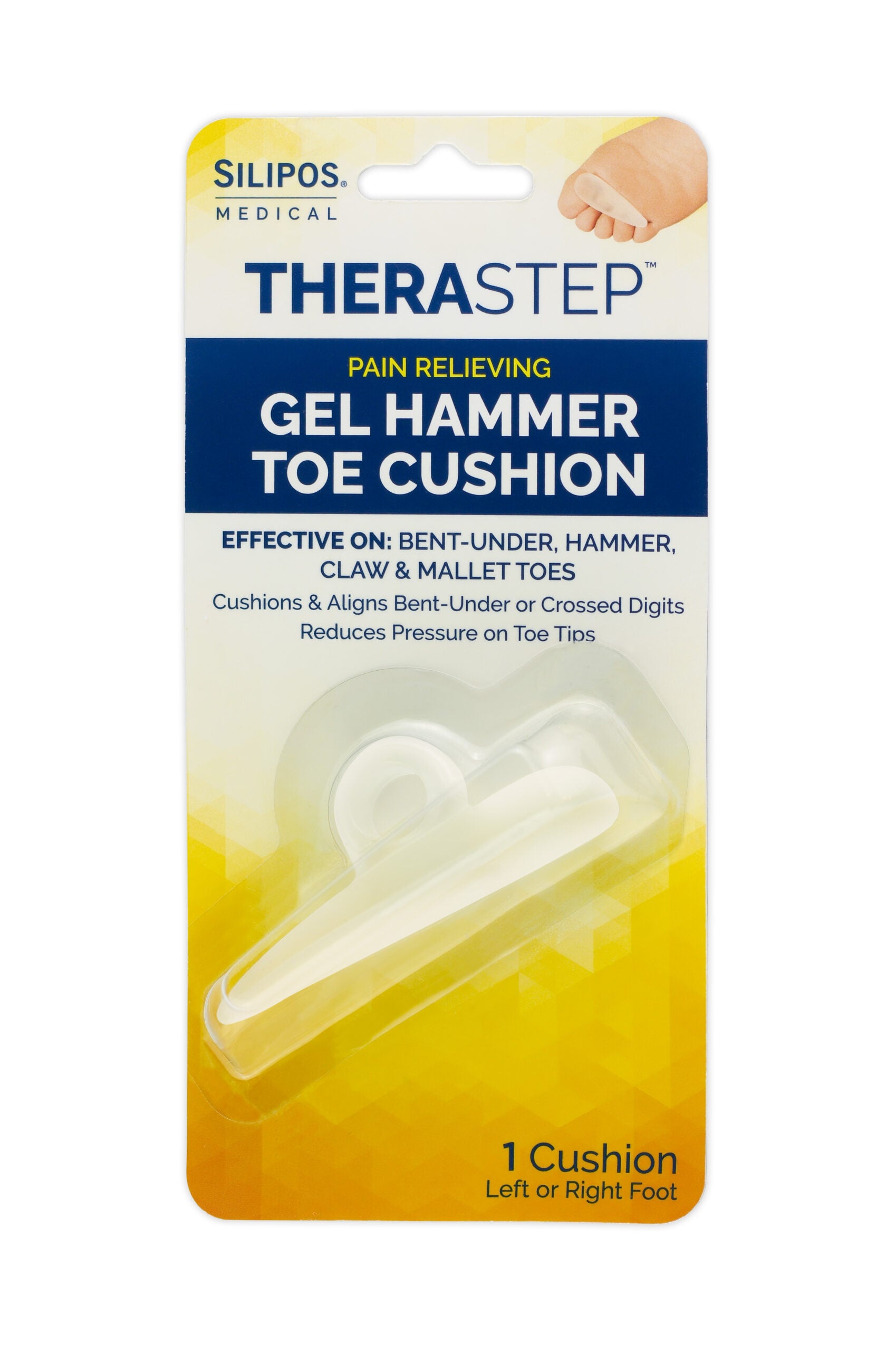 TheraStep™ Gel Hammer Toe Cushion Pkt 1