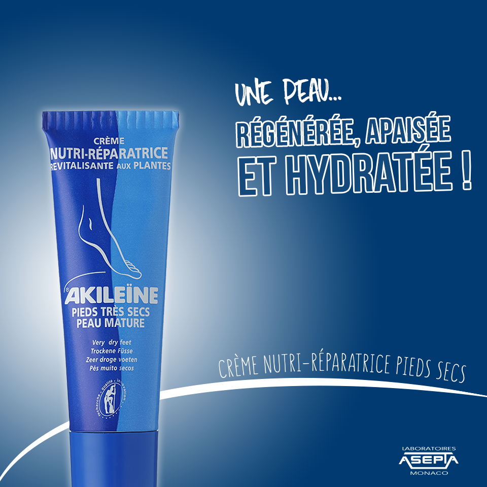 Akileine® Pro Blue Nutri-Repair Cream for Very Dry Feet (3 sizes available)