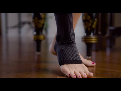 Video on how to wear OS1st AF7 Ankle Bracing Sleeve providing targeted compression and support to relieve ankle pain and instability, designed to improve mobility and enhance performance.