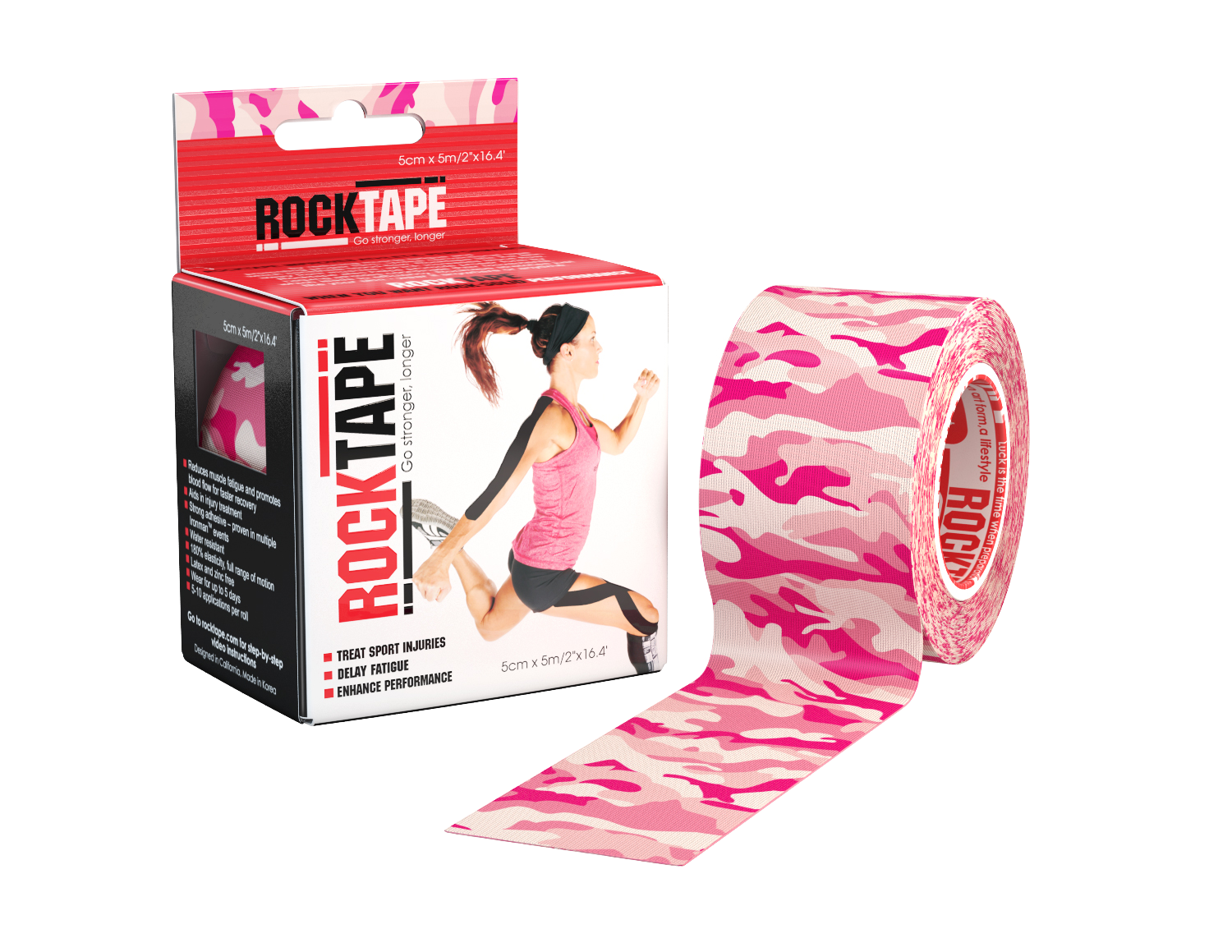 RockTape / Pink Camouflage Kinesiology Tape 5cm x 5M