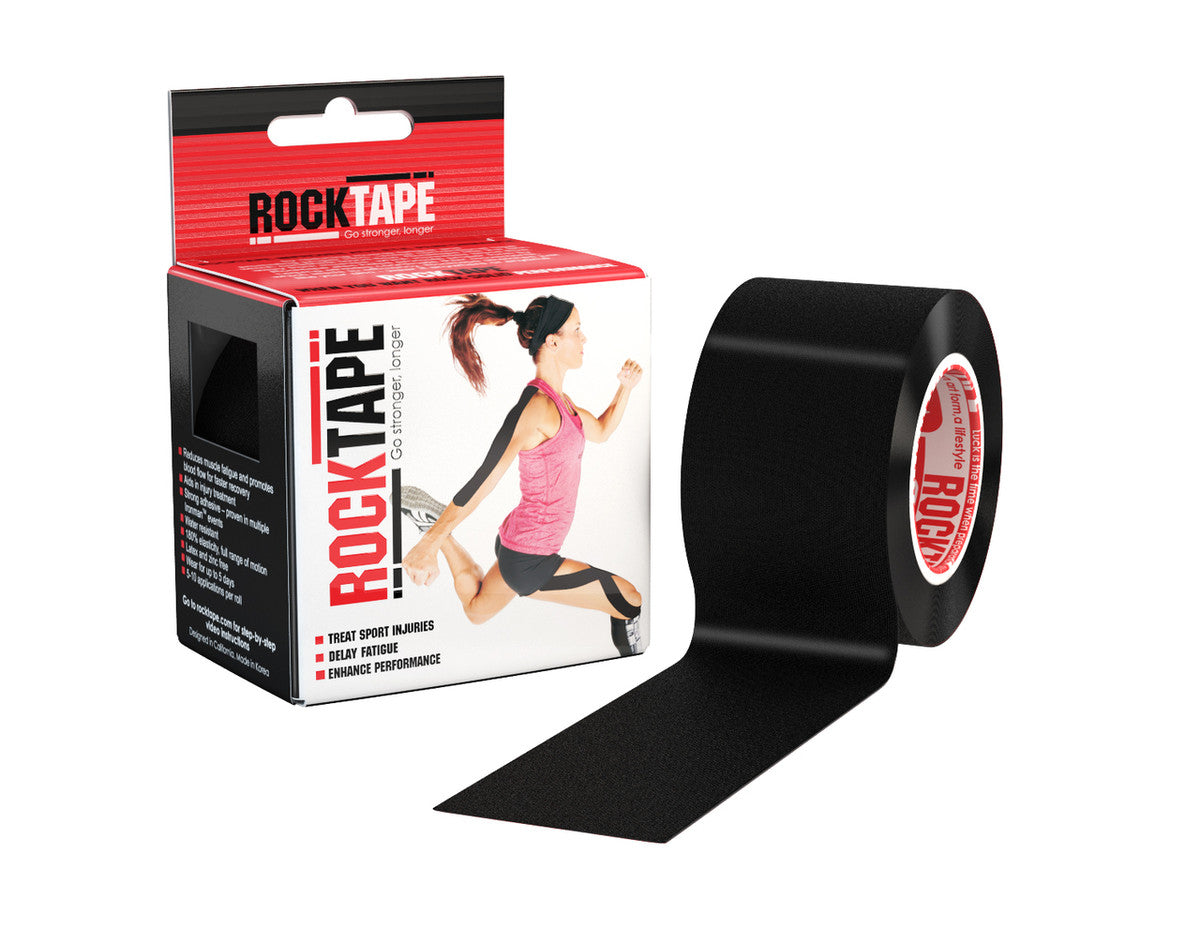 RockTape / Black Kinesiology Tape 5cm x 5M