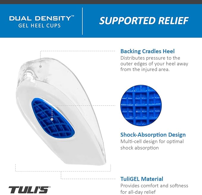 TULI'S® Polar Bear Dual Density Heel Cups - for heel spur relief