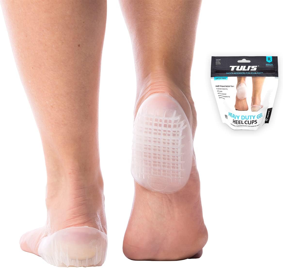 TULI'S® Heavy Duty Gel Heel Cups - for high impact activities