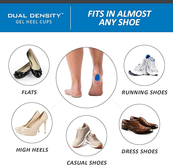 TULI'S® Polar Bear Dual Density Heel Cups - for heel spur relief