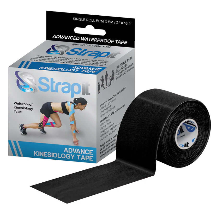 Strapit ADVANCE Kinesiology Tape 50mm x 5M / 4 colours available