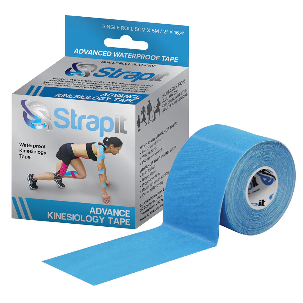 Strapit ADVANCE Kinesiology Tape 50mm x 5M / 4 colours available