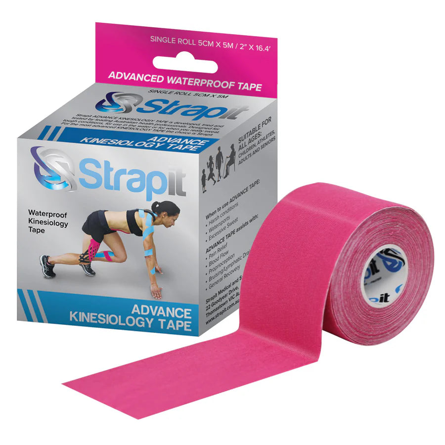 Strapit ADVANCE Kinesiology Tape 50mm x 5M / 4 colours available