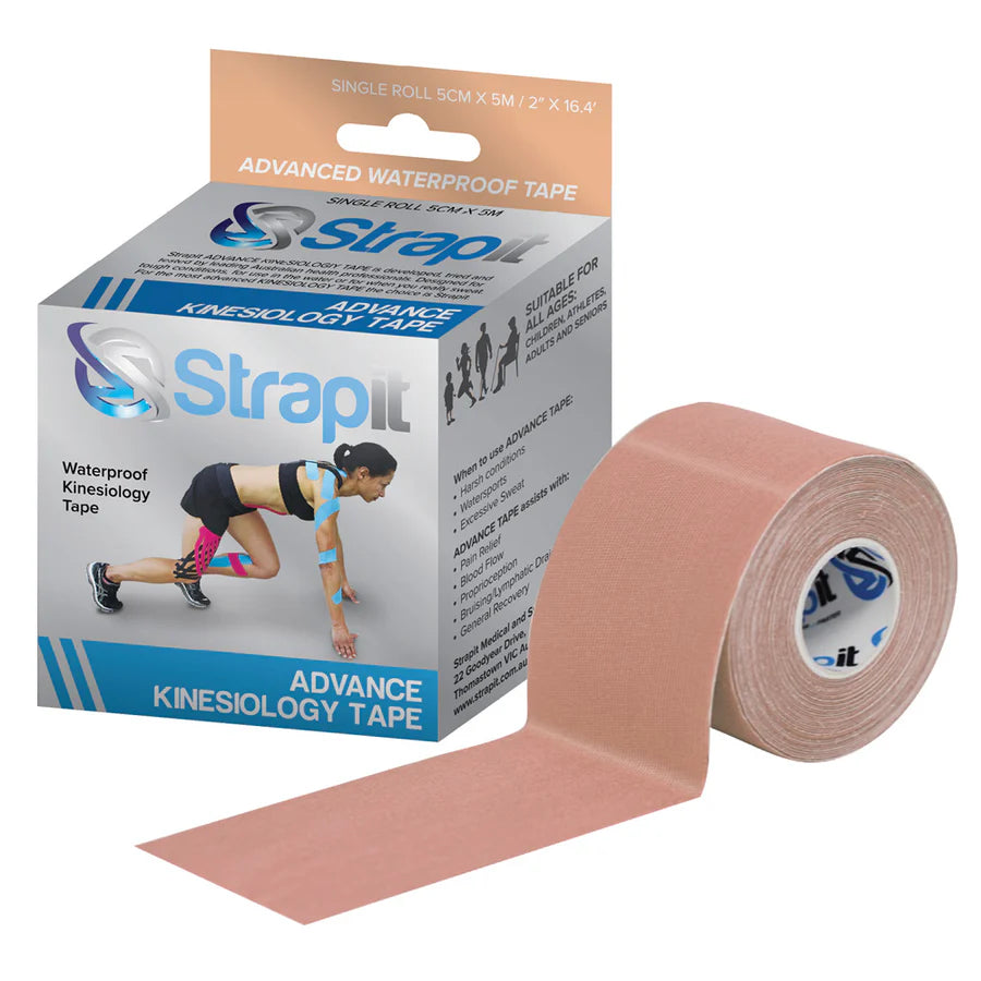 Strapit ADVANCE Kinesiology Tape 50mm x 5M / 4 colours available