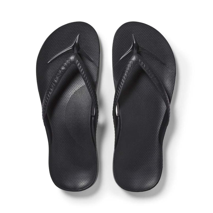 Archies Arch Support Thongs / Black