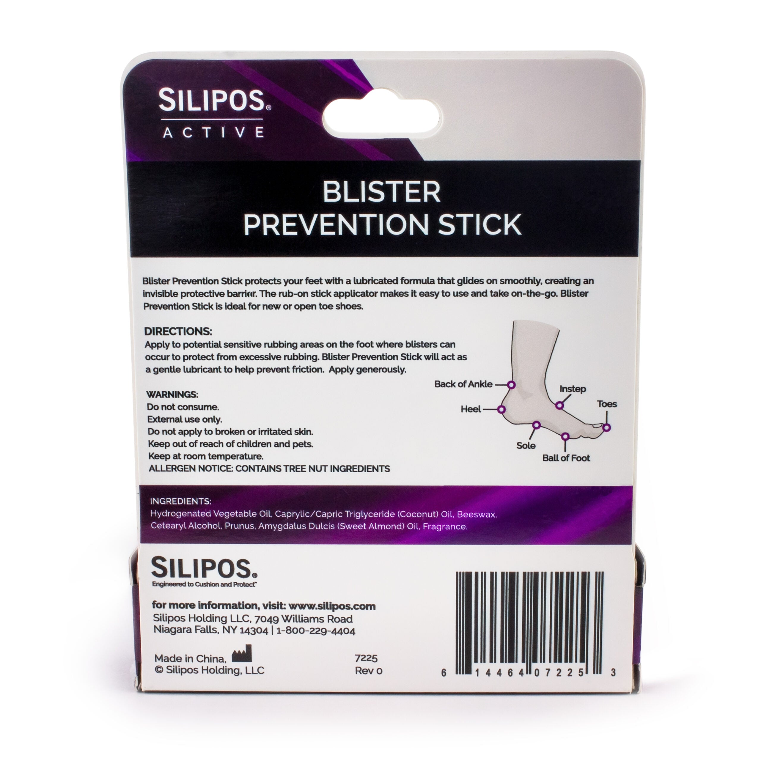 Silipos Active / Blister Prevention Stick – Prevents Friction and Blisters for Active Feet