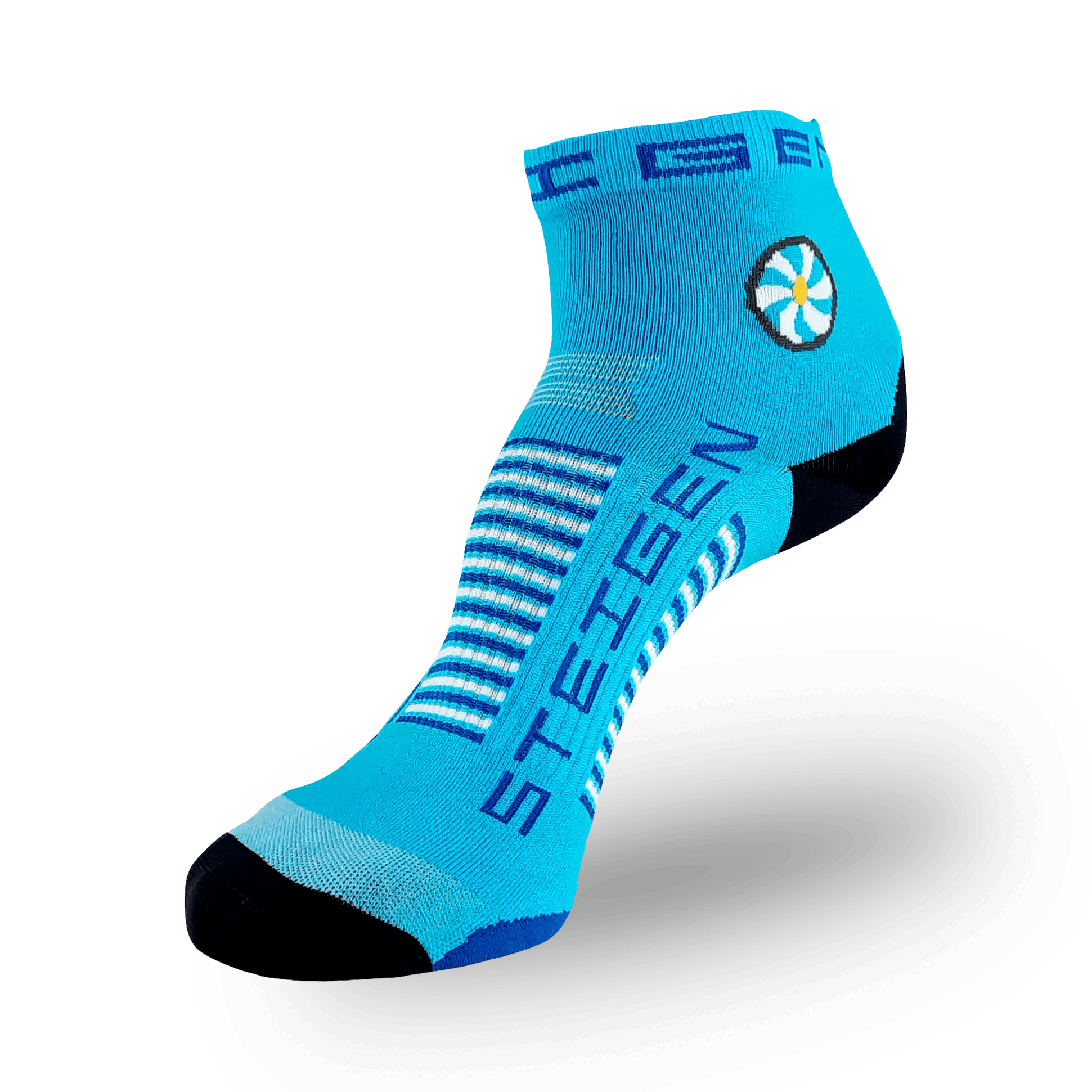 STEIGEN Running Socks Quarter Length / Breezy Blue