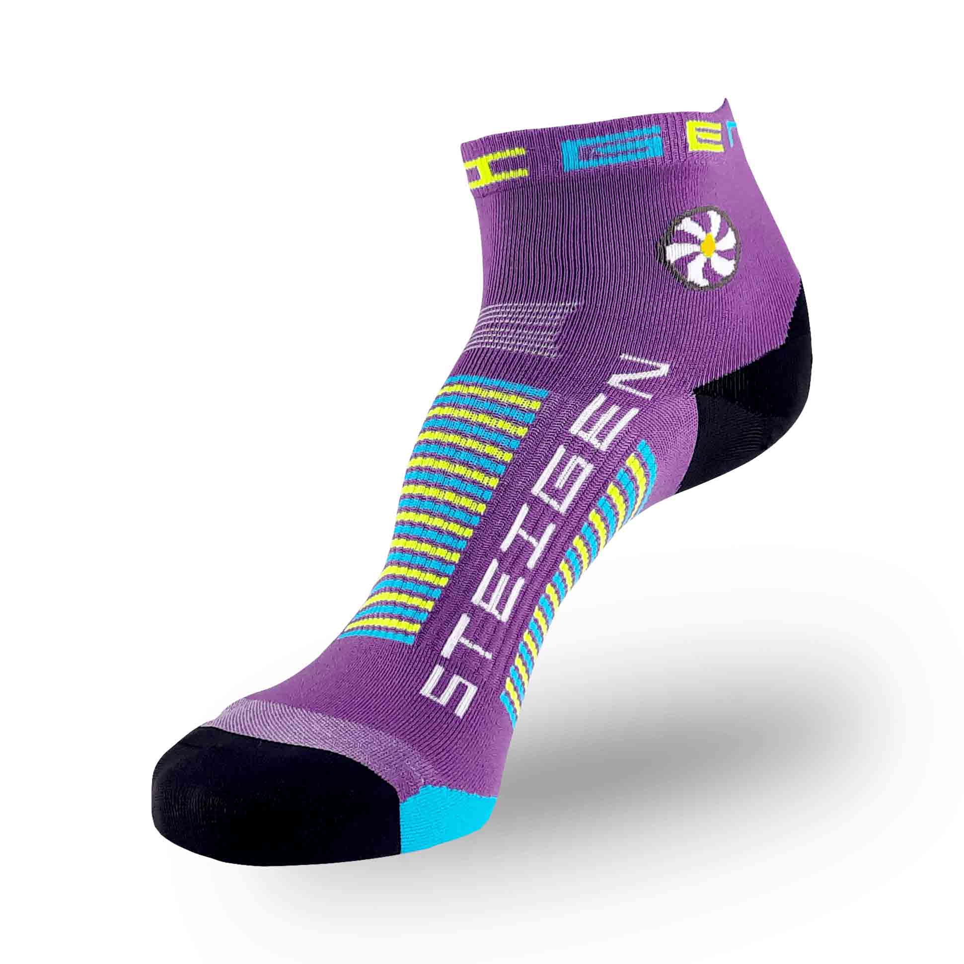 STEIGEN Running Socks Quarter Length / Bubblegum Purple