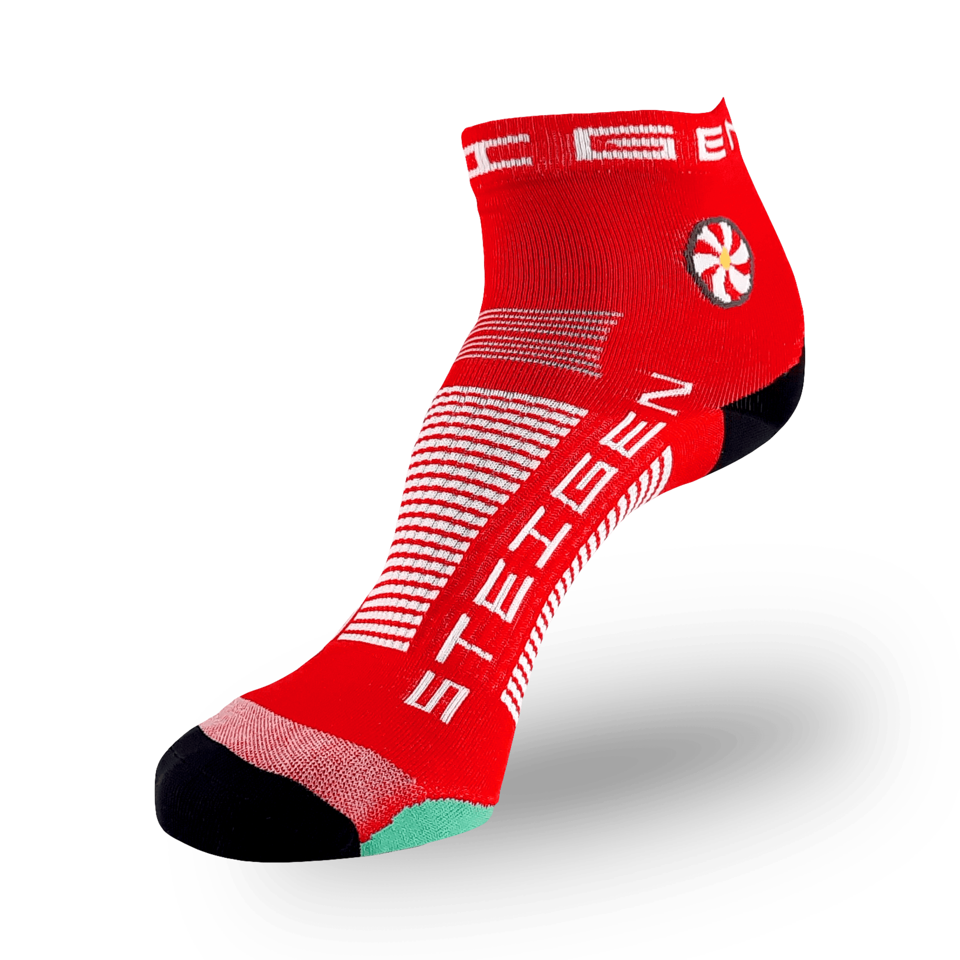 STEIGEN Running Socks Quarter Length / Cherry Red