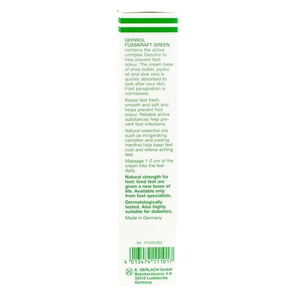 Gehwol Fusskraft Green - Helps Prevent Foot Odour