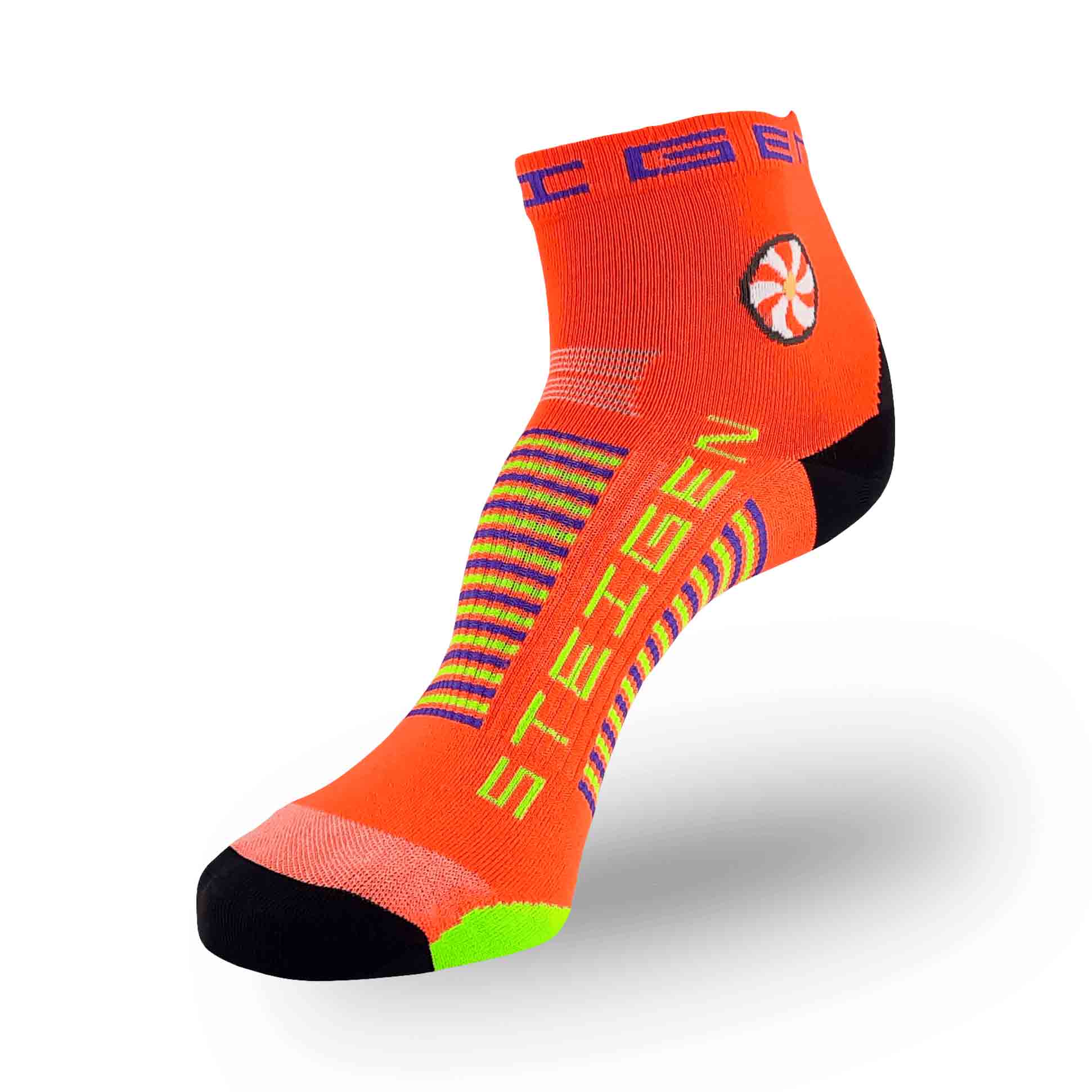 STEIGEN Running Socks Quarter Length / Goldfish Orange