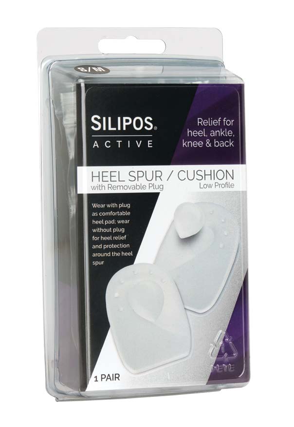 Silipos Active / Heel Spur Cushions with Removable Plug