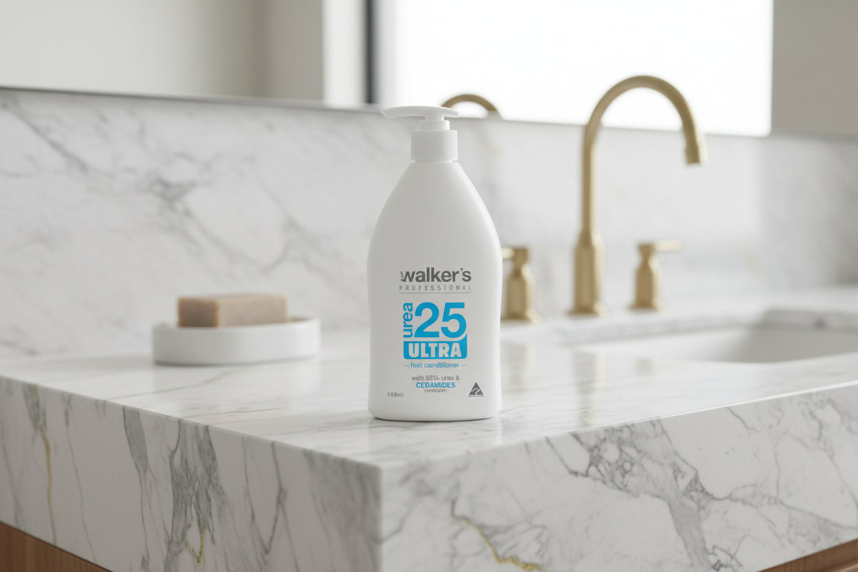 Walker's Professional urea 25 ultra foot conditioner bottle on a white background