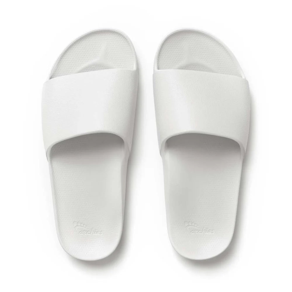 Archies Arch Support Slides / White CLEARANCE SALE