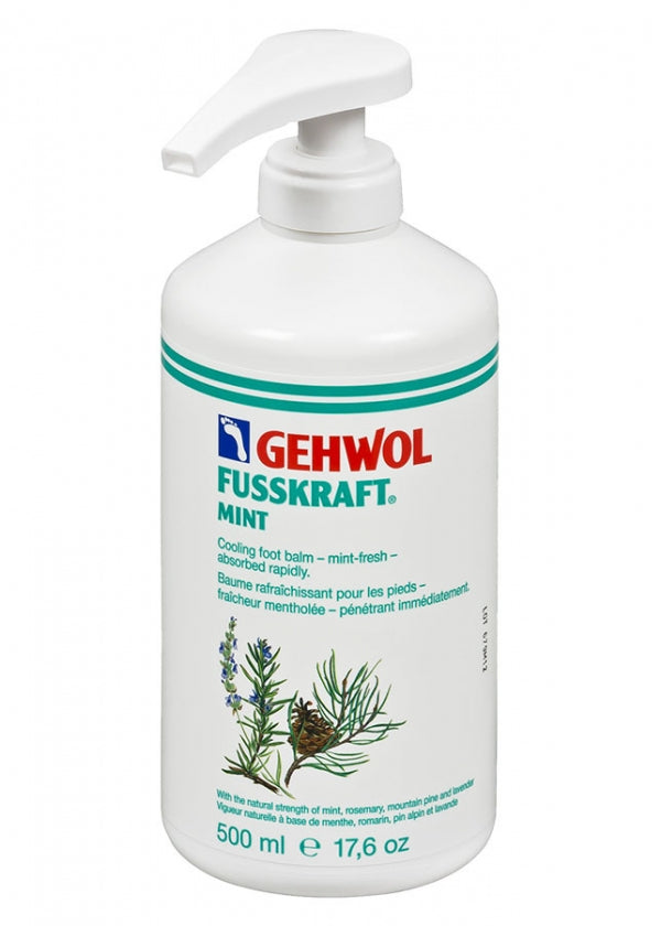 Gehwol Fusskraft Mint Foot Cream 500ml – Cooling foot cream for tired and hot feet