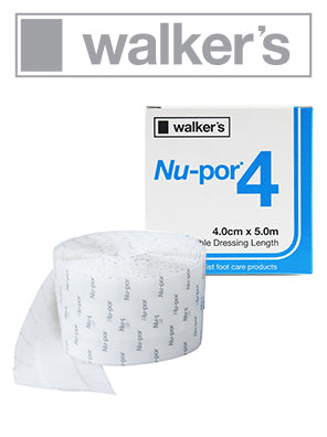 Walker's Nu-por Hypo-Allergenic Flexible Dressing 4cm X 5M Roll