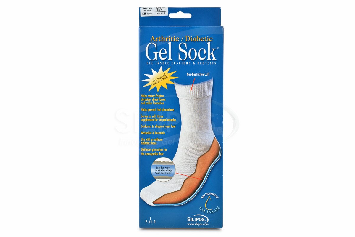 Silipos Arthritic/Diabetic 2mm Gel Sock (2 colours available)