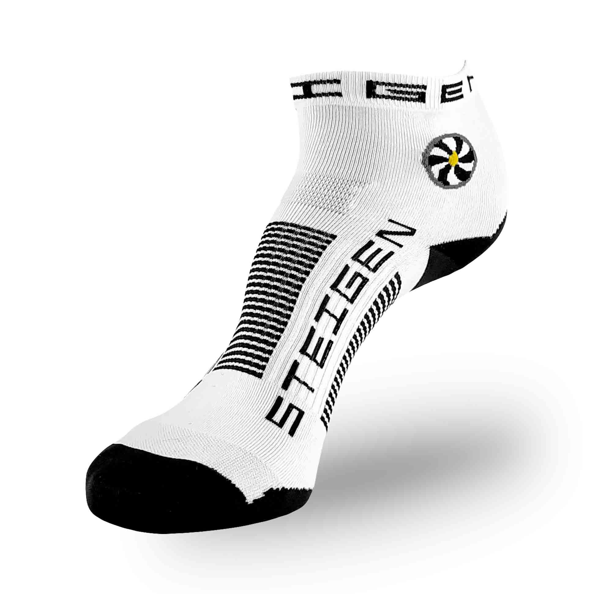 STEIGEN Running Socks Quarter Length / White