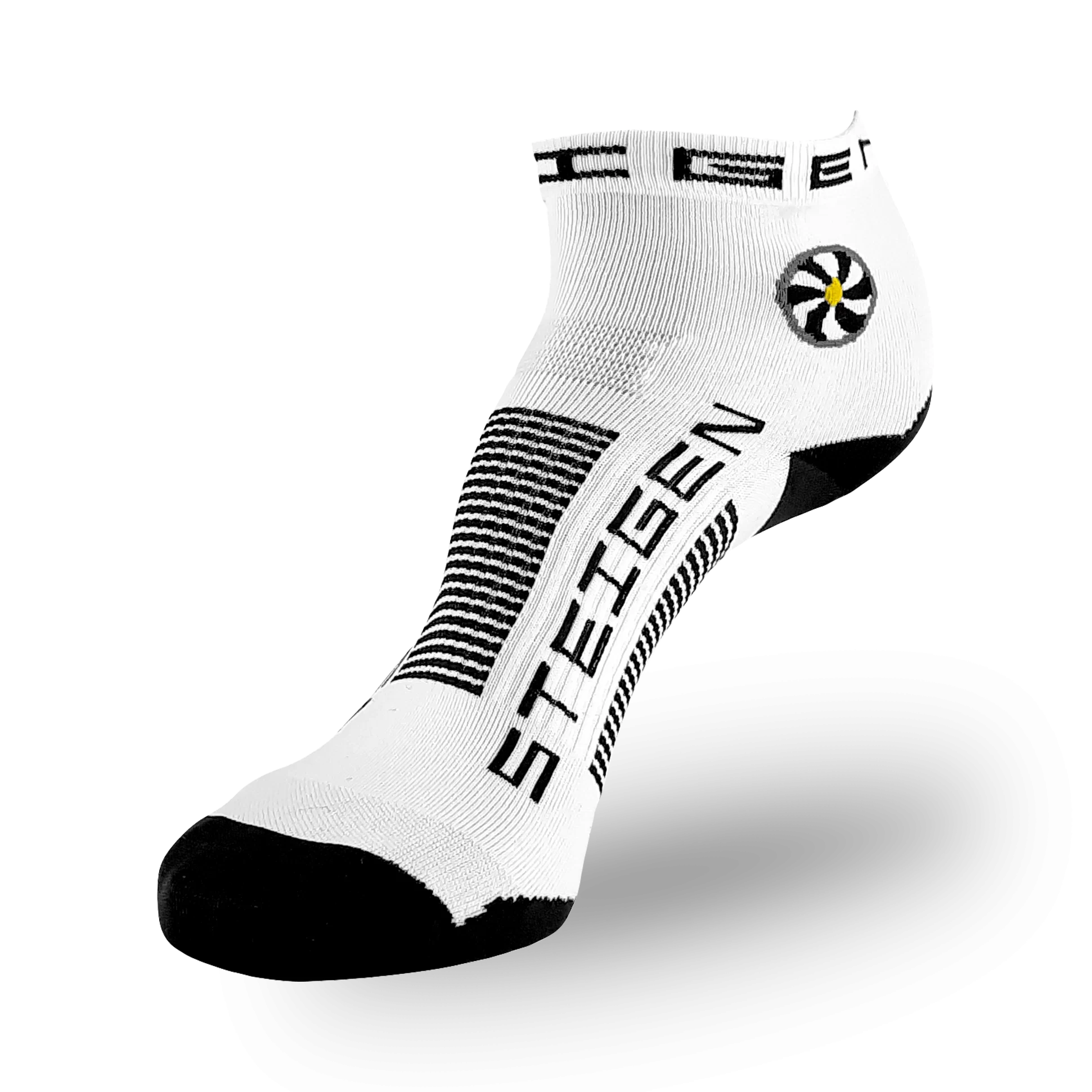 STEIGEN Running Socks Quarter Length / White