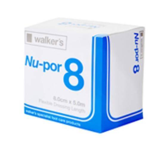 Walker's Nu-por Hypo-Allergenic Flexible Dressing 8cm X 5M Roll