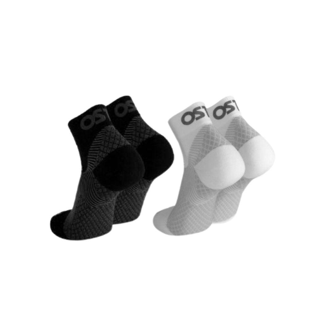 OS1st FS4 Quarter Crew Socks designed for Plantar Fasciitis relief, providing targeted compression and support for the arch and heel of the foot.