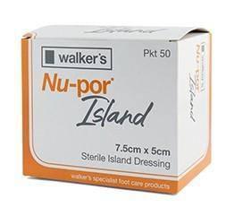 Walker's Nu-por Sterile Island Flexible Dressing Pkt 50